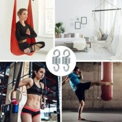 Hamaca De Acero Galvanizado Con Gancho De Resorte, Carga Máxima De 500 Kg Para Jardín, Porche, Columpio, Silla Colgante, 2 Piezas -Mano Mano Ventas 97428887 5