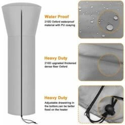 Manta Para Calentador De Patio, Protector De Muebles De Exterior Redondo Resistente Al Agua Para Jardín, Manta Para Calentador De Patio Redonda Extra Grande, Protección De Tela Transpirable Para Jardí -Mano Mano Ventas 97594543 3