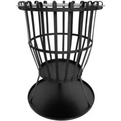 Brasero Exterior,Jardín De Fogatas,cuenco De Fuego Para Terraza Al Aire Libre Jardín De Camping 46x46x67cm Negro -Mano Mano Ventas 97901951 3