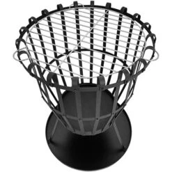 Brasero Exterior,Jardín De Fogatas,cuenco De Fuego Para Terraza Al Aire Libre Jardín De Camping 46x46x67cm Negro -Mano Mano Ventas 97901951 4