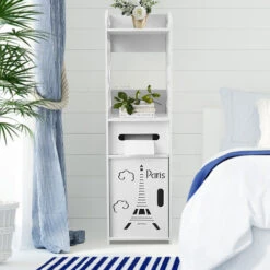 Mueble De Baño Estante De Baño Cómoda De Baño Mueble De Baño 20x20x80cm -Mano Mano Ventas 97901959 4