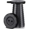 Taburete Telescópico Ligero Pero Más Fuerte Mejorado Taburete Plegable Portátil Taburete Plegable Para Adultos Actividades En Interiores Y Exteriores (negro) 1 Paquete