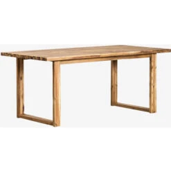 Mesa De Jardín Rectangular En Madera De Acacia (180x90 Cm) Saveria SKLUM Madera Rústica