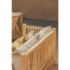 Sofá De 3 Plazas De Jardín En Madera De Teca Narel SKLUM Marrón Madera Natural -Mano Mano Ventas 98482822 3