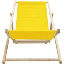 2x Silla De Playa Plegable De Madera Tumbona Amarilla Jardín Hamaca Impermeable -Mano Mano Ventas 98529483 3