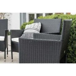 Muebles De Jardín CONJUNTOS SOFÁ Conjunto Sofá Washington 4 Plazas 1 Sofá Doble, 2 Sillones 1 Mesa Ratán Sintético KieferGarden -Mano Mano Ventas 98587507 4