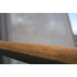 Mecedora De Jardín De Aluminio Y Lona De Plástico Antracita - PARISGARDEN -Mano Mano Ventas 98743941 5