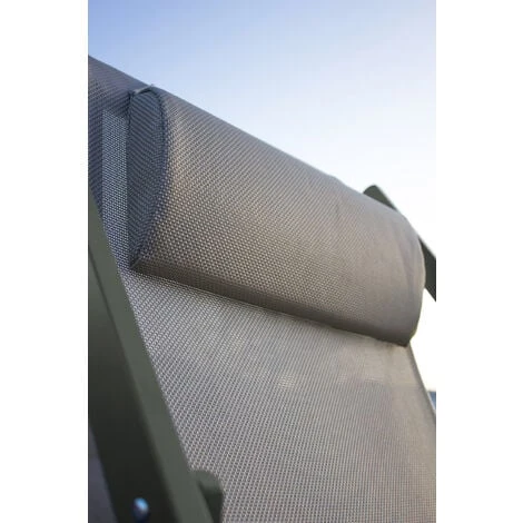 Lote De 2 Tumbonas De Jardín De Lona Gris Y De Aluminio Caqui - CITYGARDEN 5 Lote De 2 Tumbonas De Jardín De Lona Gris Y De Aluminio Caqui - CITYGARDEN - Imagen 5