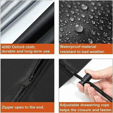 Cubierta Para Calentador De Patio - 420D Oxford Cubierta Impermeable Para Calentador De Gas Para Patio Con Correas Para Calentador Vertical Al Aire Libre 240 X 84 X 48 Cm 2 Cubierta Para Calentador De Patio - 420D Oxford Cubierta Impermeable Para Calentador De Gas Para Patio Con Correas Para Calentador Vertical Al Aire Libre 240 X 84 X 48 Cm - Imagen 2