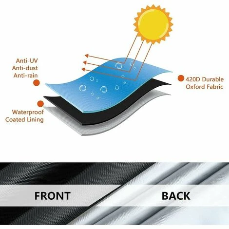 Cubierta Para Calentador De Patio - 420D Oxford Cubierta Impermeable Para Calentador De Gas Para Patio Con Correas Para Calentador Vertical Al Aire Libre 240 X 84 X 48 Cm 3 Cubierta Para Calentador De Patio - 420D Oxford Cubierta Impermeable Para Calentador De Gas Para Patio Con Correas Para Calentador Vertical Al Aire Libre 240 X 84 X 48 Cm - Imagen 3