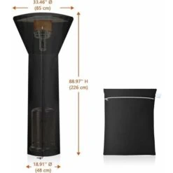 Cubierta Para Calentador De Patio - 420D Oxford Cubierta Impermeable Para Calentador De Gas Para Patio Con Correas Para Calentador Vertical Al Aire Libre 240 X 84 X 48 Cm 8 Cubierta Para Calentador De Patio - 420D Oxford Cubierta Impermeable Para Calentador De Gas Para Patio Con Correas Para Calentador Vertical Al Aire Libre 240 X 84 X 48 Cm -Mano Mano Ventas 99031662 4