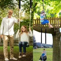 Correa Para Hamaca De árbol, Correas Ajustables Para Hamaca, Correa Para Hamaca Para Silla Con 2 Ganchos De Mosquetón De Bloqueo De Seguridad Y Anillos En D Con Protectores De árbol Para Columpio De J -Mano Mano Ventas 99031682 3