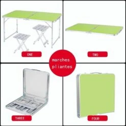 Mesa De Picnic Plegable - Mesa De Picnic - Adecuada Para Patio, Festivales, Camping, Playa, Etc. -Mano Mano Ventas 99034096 3