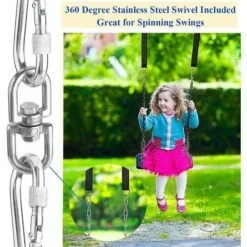 Cinturón De Hamaca De Alta Calidad Para Hamacas Y Columpios De Jardín, Carga Máxima 1000 Kg (negro) -Mano Mano Ventas 99829213 4