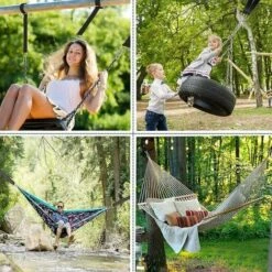 Cinturón De Hamaca De Alta Calidad Para Hamacas Y Columpios De Jardín, Carga Máxima 1000 Kg (negro) -Mano Mano Ventas 99829213 5