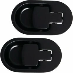 Relax Sillón Reclinable Y Palanca De Sofá, Mango De Metal De Aluminio Sólido Negro Sin Cable (2 Piezas)